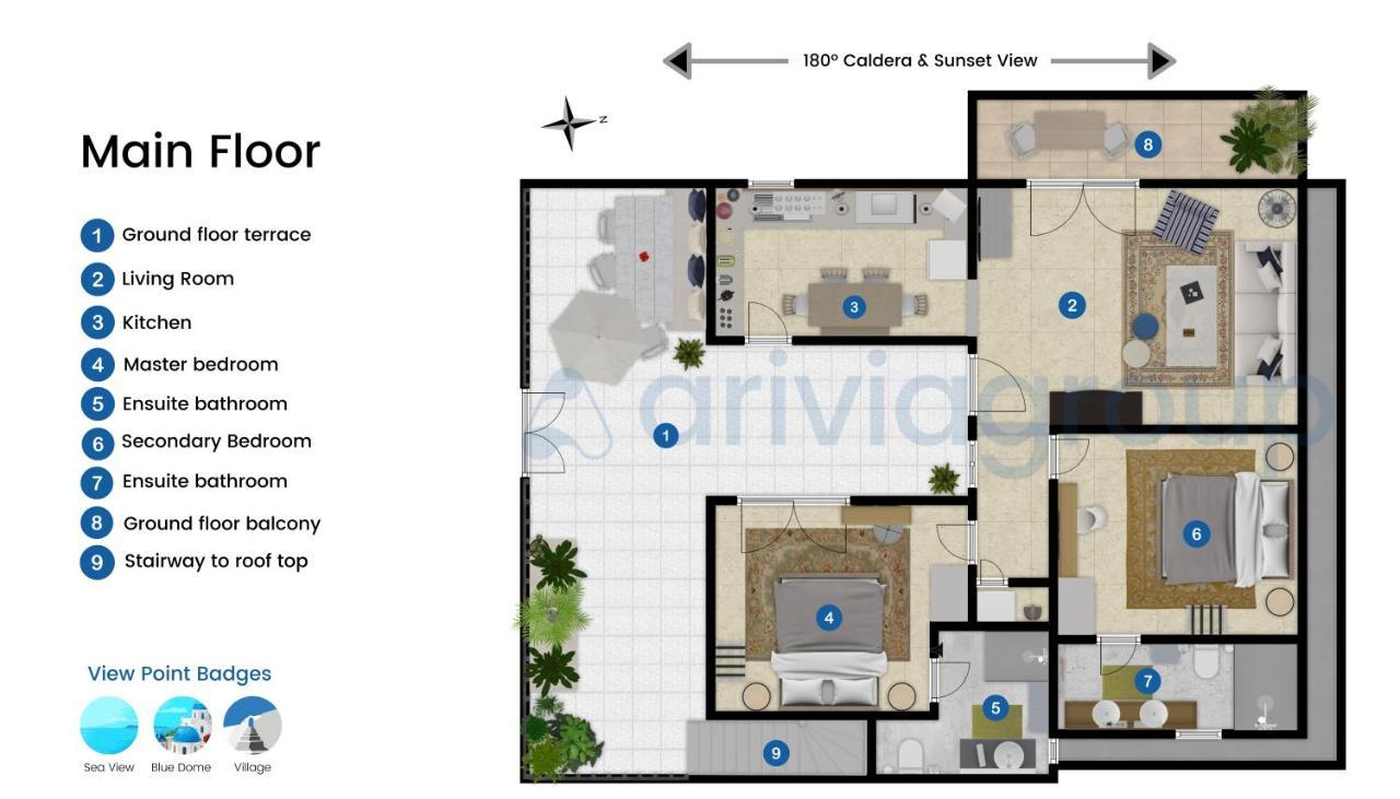 Malteza Private Villa Imerovigli  Esterno foto
